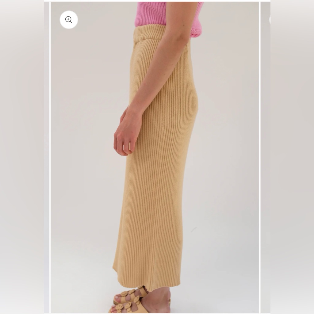 Beklina Ribbed Midi Knit Skirt — image 2 of 8